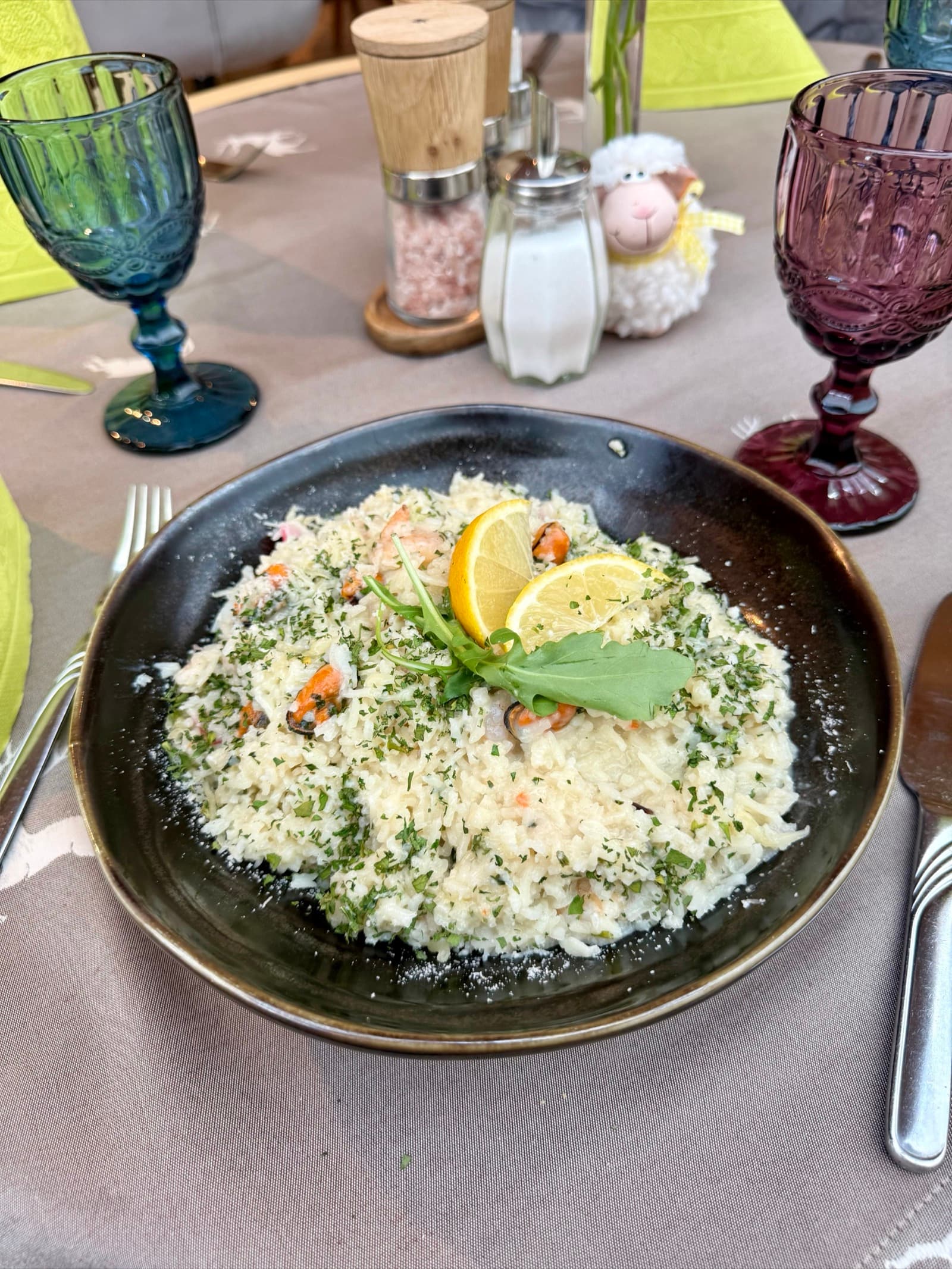Spaghetti Bolognese topped with freshly grated parmesan at Zentrum Café Restaurant